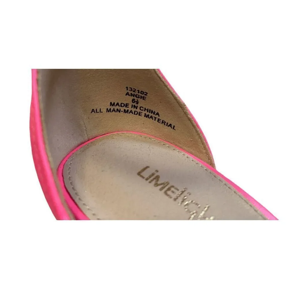 Limelight‎ Angie Hot Pink Stiletto Clear Ankle Strap Stiletto Heels 6.5